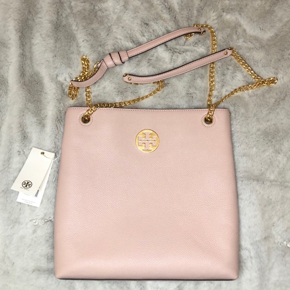 Tory Burch Handbags - Tory Burch Everly Swingpack Shell Pink Bag